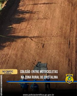 COLISÃO FRONTAL ENTRE MOTOCICLETAS – ZONA RURAL DE CRISTALINA