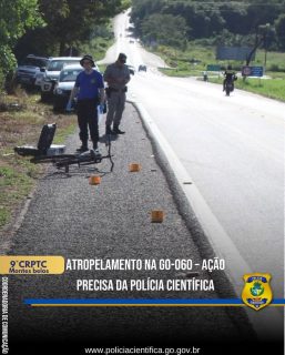 ATROPELAMENTO NA GO-060 – AÇÃO PRECISA DA POLÍCIA CIENTÍFICA
