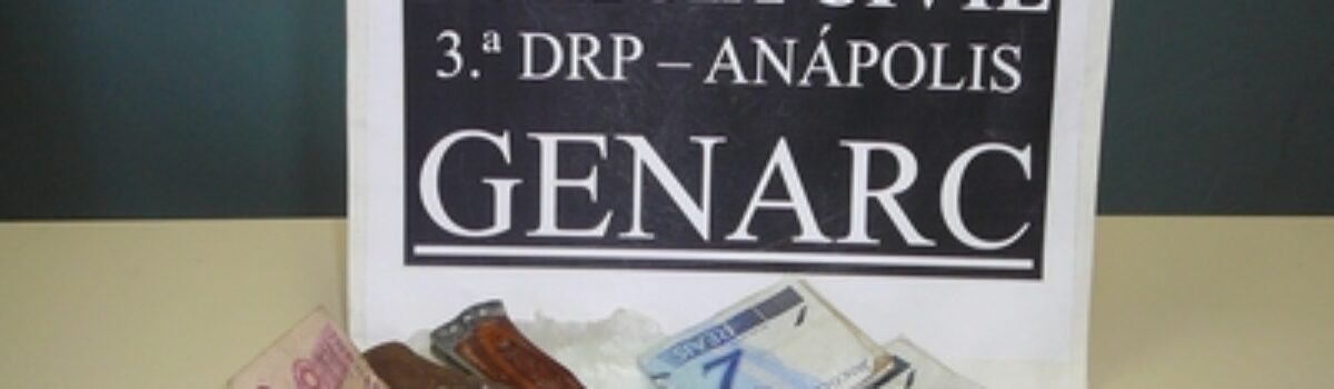 Genarc, de Anápolis, faz apreensão de aproximadamente 400 pedras de crack
