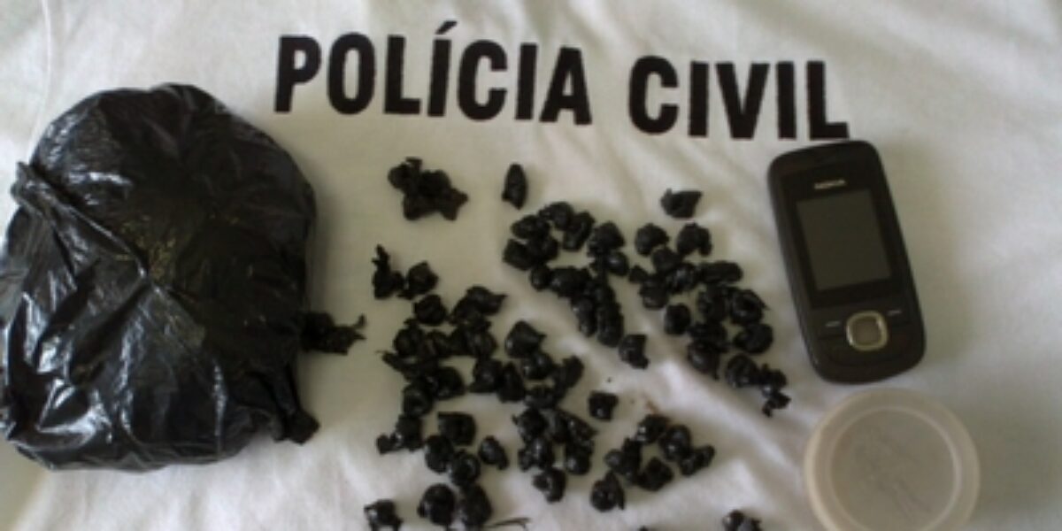 Em Goiatuba, Policiais Civis fazem apreensão de 73 pedras de crack