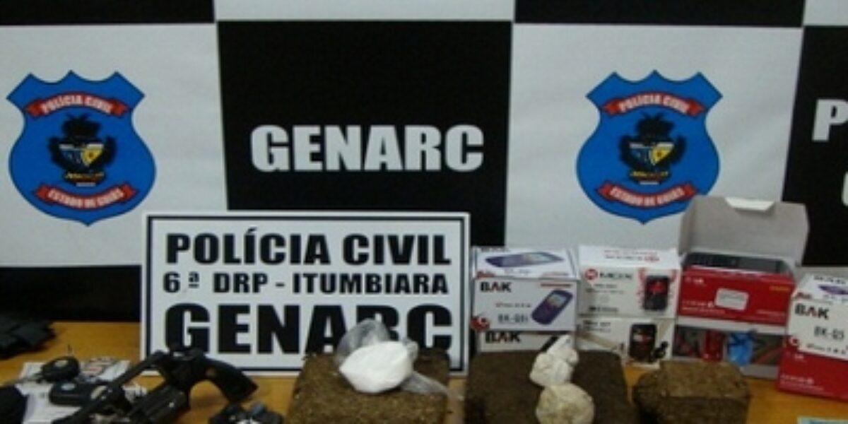Genarc, de Itumbiara, prende duas pessoas acusadas por tráfico de drogas