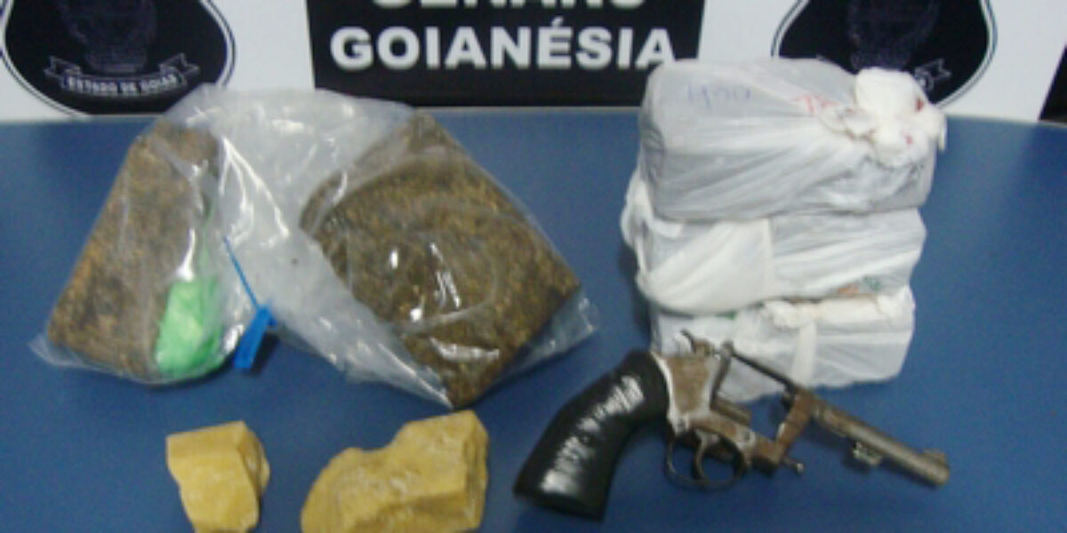 Policiais Civis do Genarc, de Goianésia, prendem traficante com maconha e crack