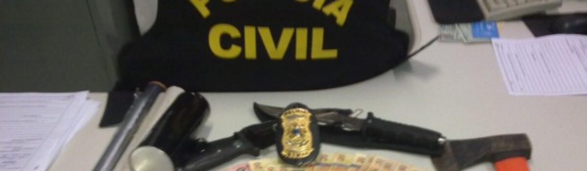 Policiais Civis prendem traficantes e apreendem armas, dinheiro e drogas no interior