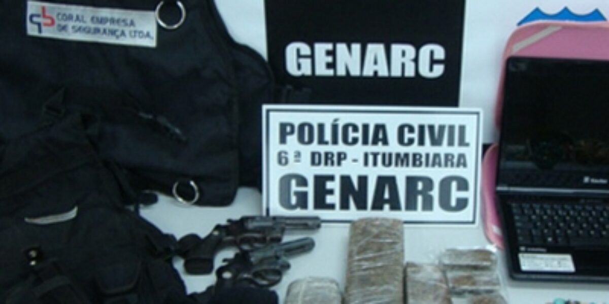 GENARC, de Itumbiara, apreende drogas, armas e coletes à prova de balas durante operações