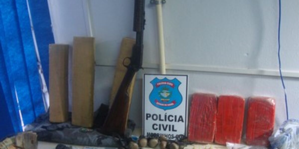 Policiais Civis prendem principal traficante de Morrinhos e apreendem 10 quilos de droga