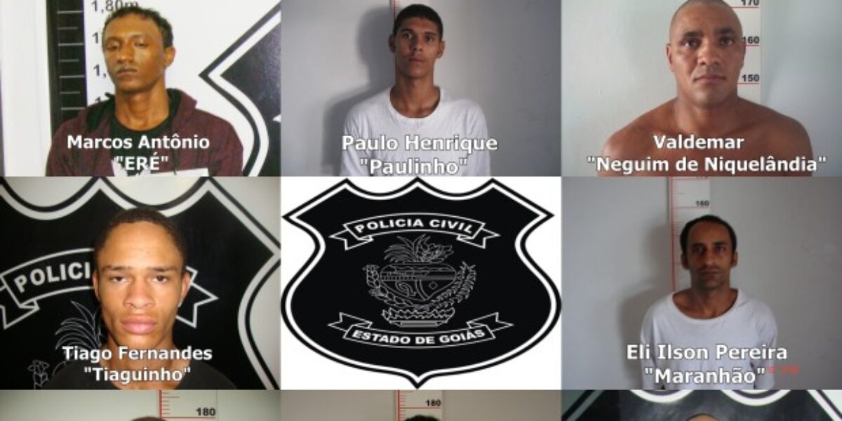 Goianésia: Polícia Civil tira de circulação mais oito criminosos, seis deles foragidos da justiça