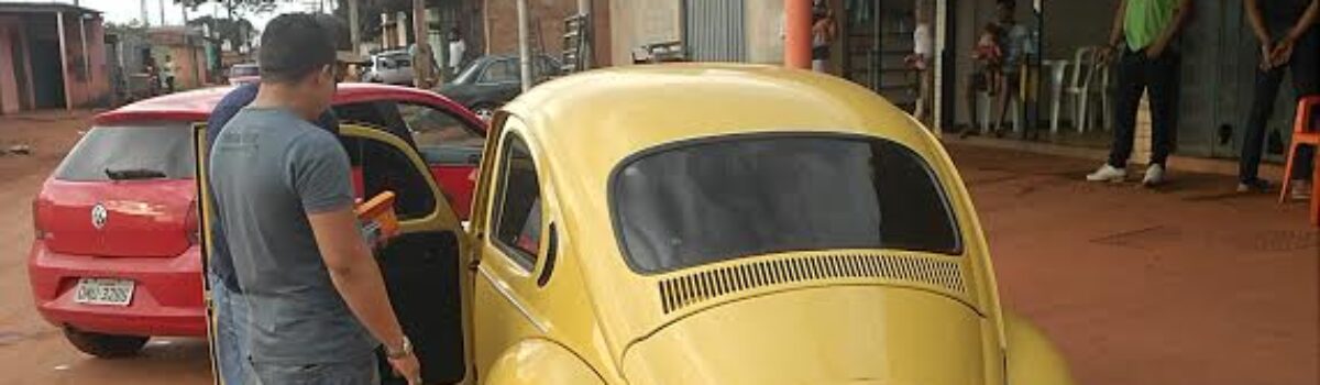GENARC de Águas Lindas: Traficante preso transportava crack e maconha em Fusca 74