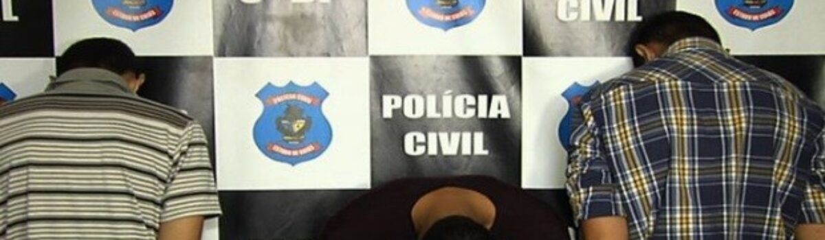 Presos pela Polícia Civil autores de arrastões. Integravam grupo dois menores e um maior