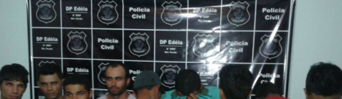 Dez pessoas são detidas por furto a comércio em Edéia. Crime gerou prejuízo de R$ 15 mil