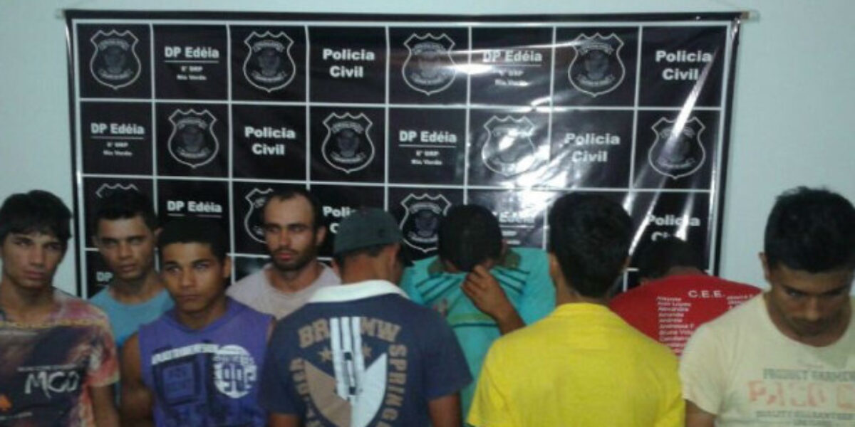 Dez pessoas são detidas por furto a comércio em Edéia. Crime gerou prejuízo de R$ 15 mil