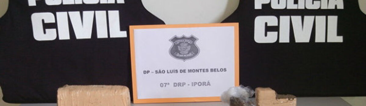 Menor apreendido com maconha em São Luís de Montes Belos