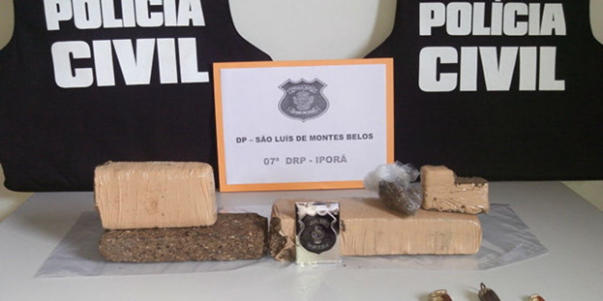 Menor apreendido com maconha em São Luís de Montes Belos