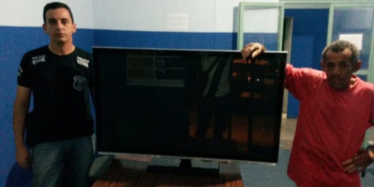 Televisor furtado é recuperado em Niquelândia