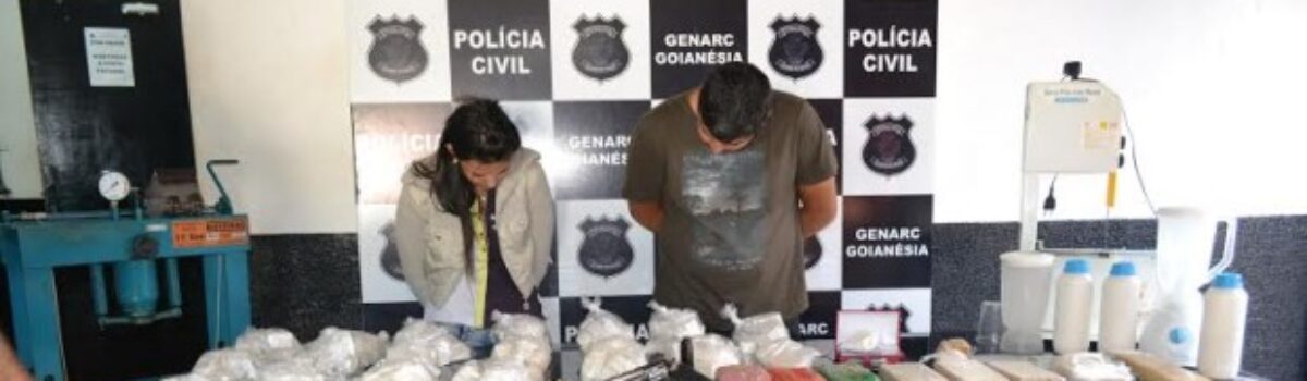 GENARC de Goianésia prende casal de traficantes e fecha laboratório de drogas