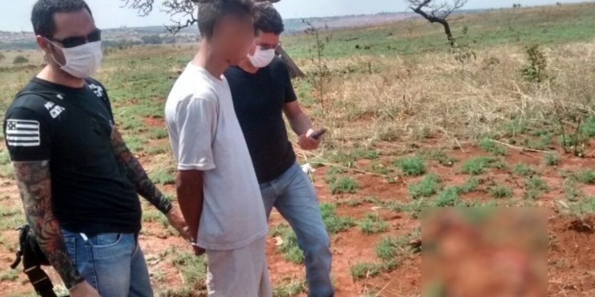 Em Águas Lindas, o próprio filho mata a mãe e enterra o corpo da vítima em terreno baldio