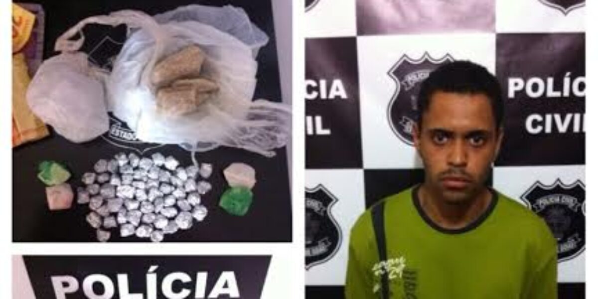 Polícia Civil de Pontalina prende traficante de drogas