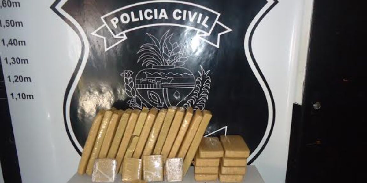Policiais civis apreendem mais de 24 kg de maconha em Goianésia