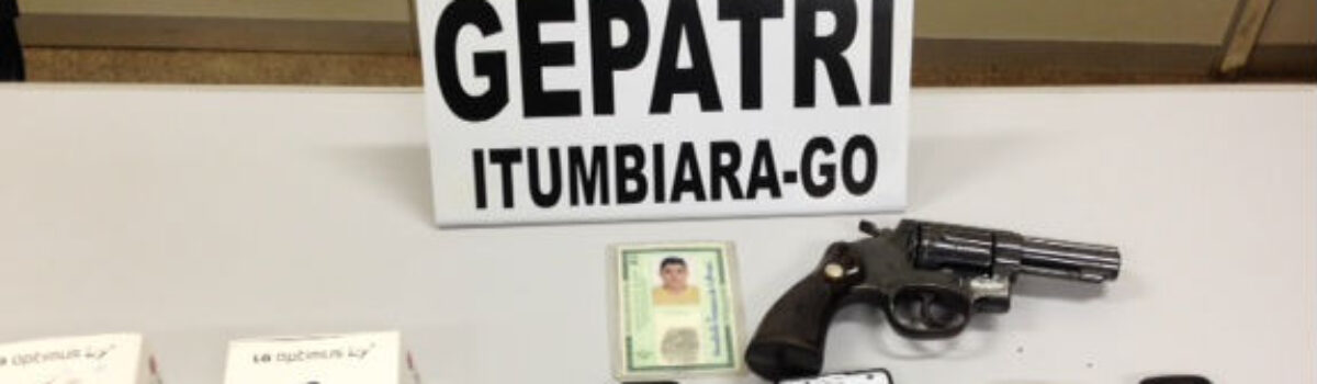 GEPATRI de Itumbiara localiza arma raspada e celulares durante busca