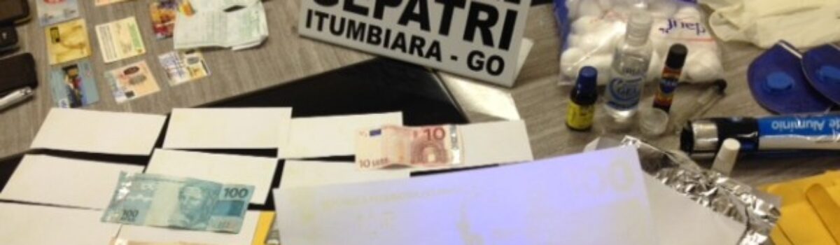 Camaroneses são presos em Itumbiara com material para falsificação de notas