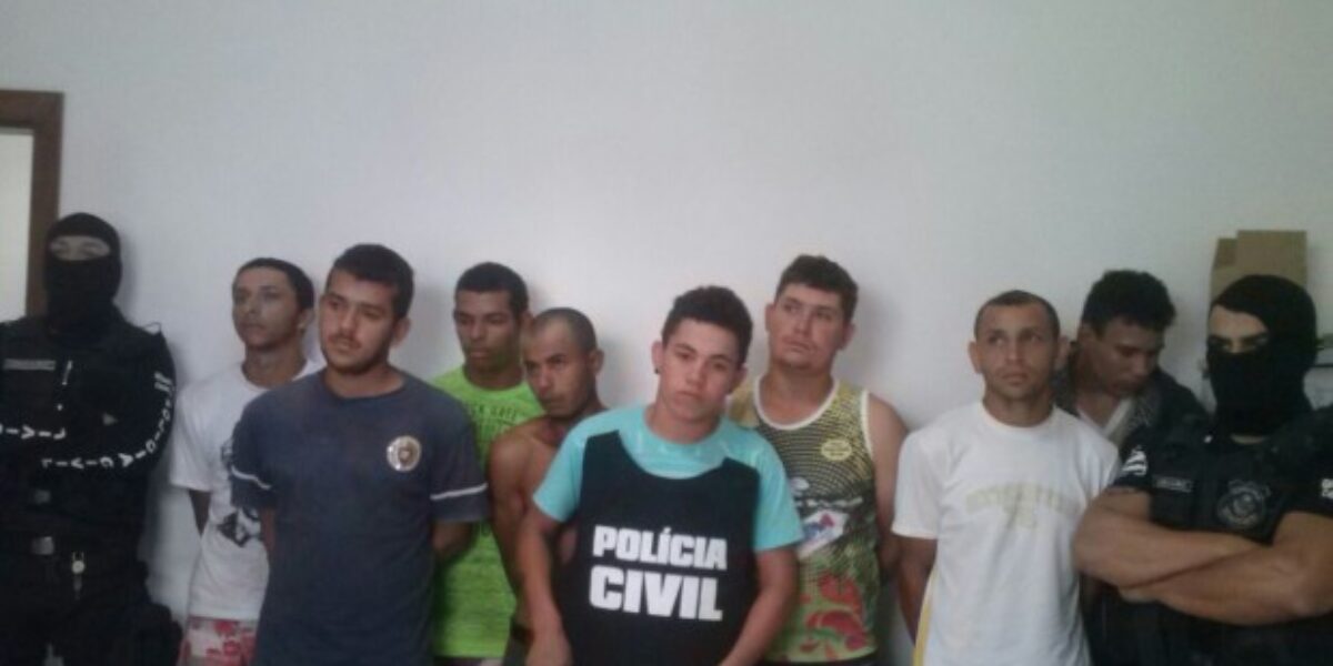 Operação contra o tráfico prende nove pessoas em Vianópolis e Silvânia
