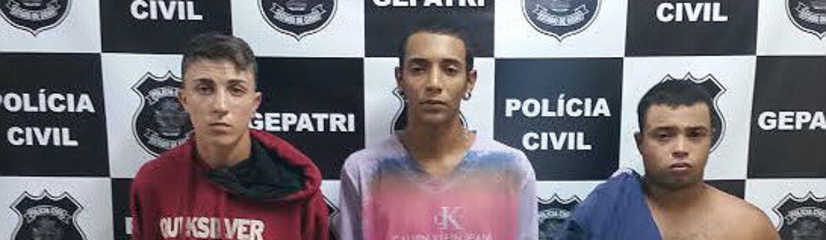 GEPATRI de Itumbiara prende trio suspeito de assalto a farmácia e tráfico de drogas