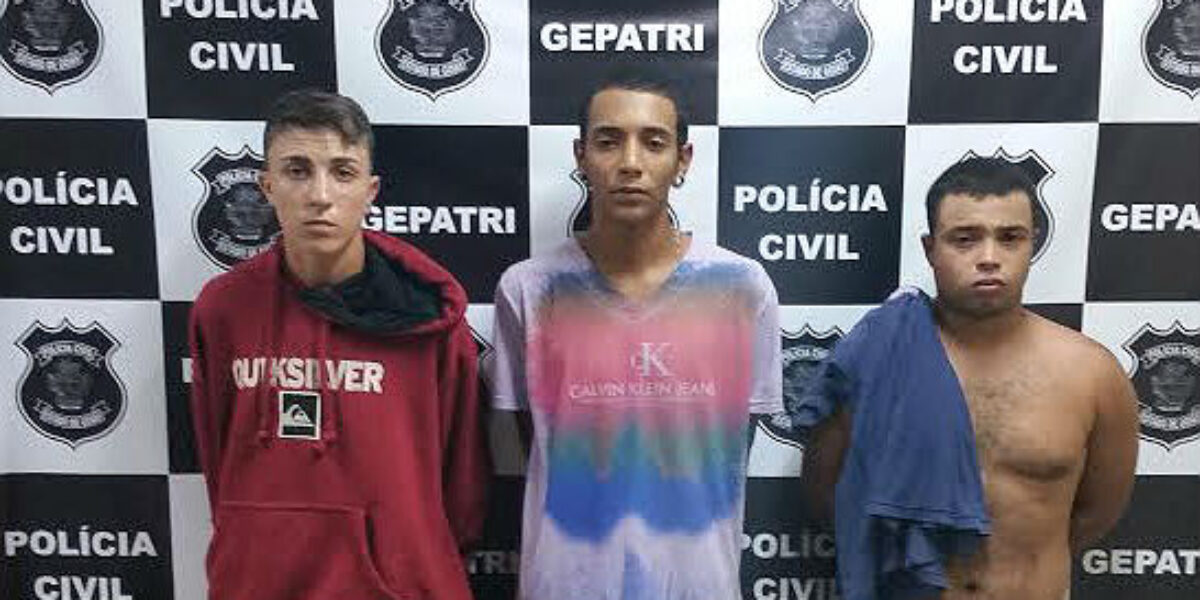 GEPATRI de Itumbiara prende trio suspeito de assalto a farmácia e tráfico de drogas