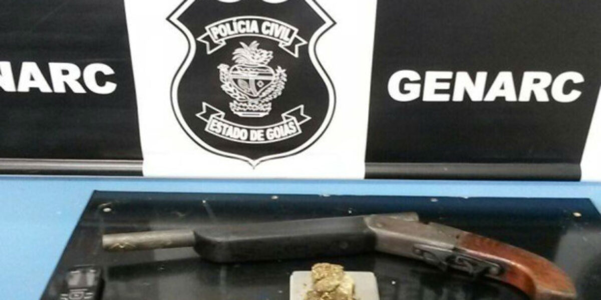 GENARC de Novo Gama apreende arma de uso restrito em casa de traficante
