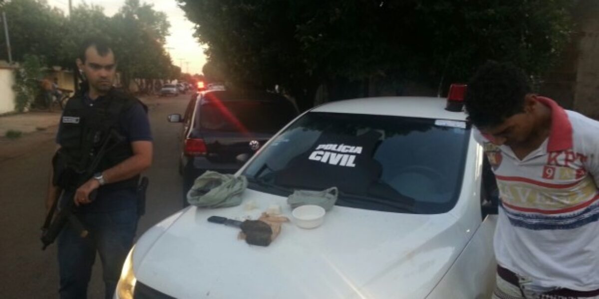 Conhecido da polícia, jovem traficante é preso em São Luís de Montes Belos