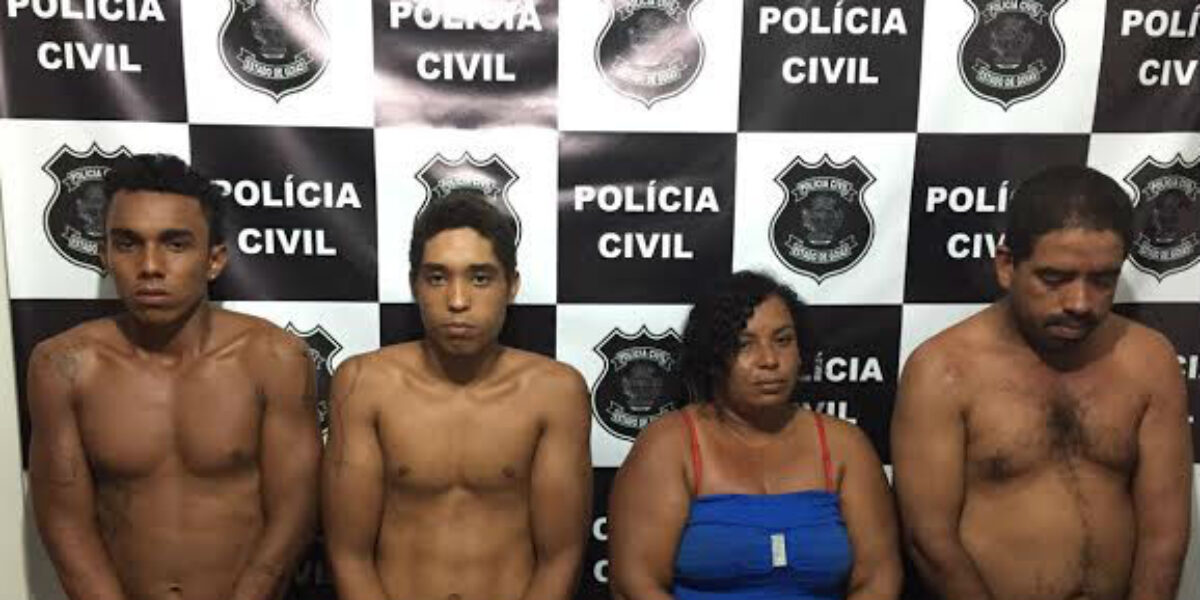 Polícia Civil apresenta suspeitos de homicídio brutal ocorrido na cidade de Cachoeira Dourada
