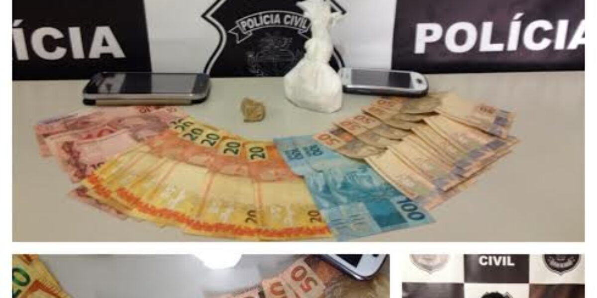 Em Pontalina, traficante é flagrado com porções de crack