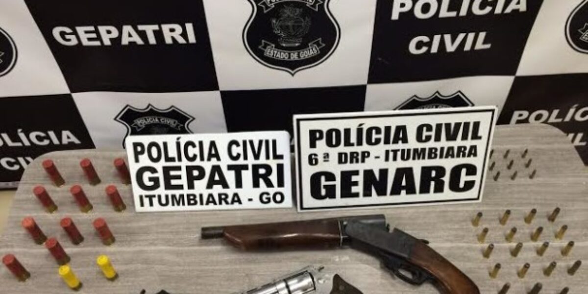 GEPATRI de Itumbiara prende dois por posse ilegal de arma de fogo