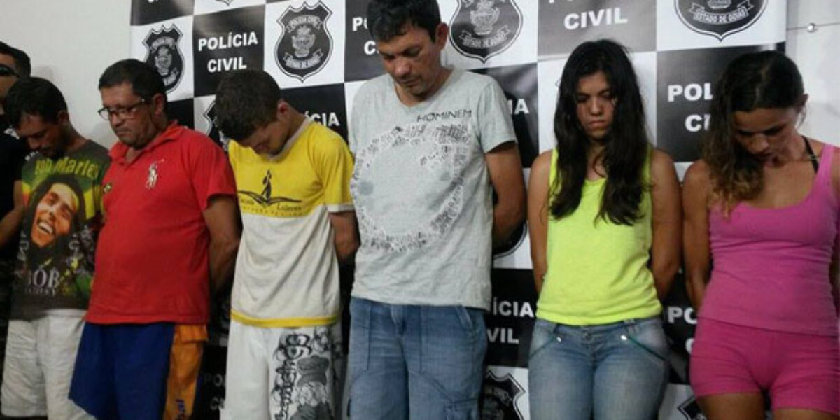 Grupo Antissequestro da Polícia Civil apresenta suspeitos de sequestro de filho de fazendeiro