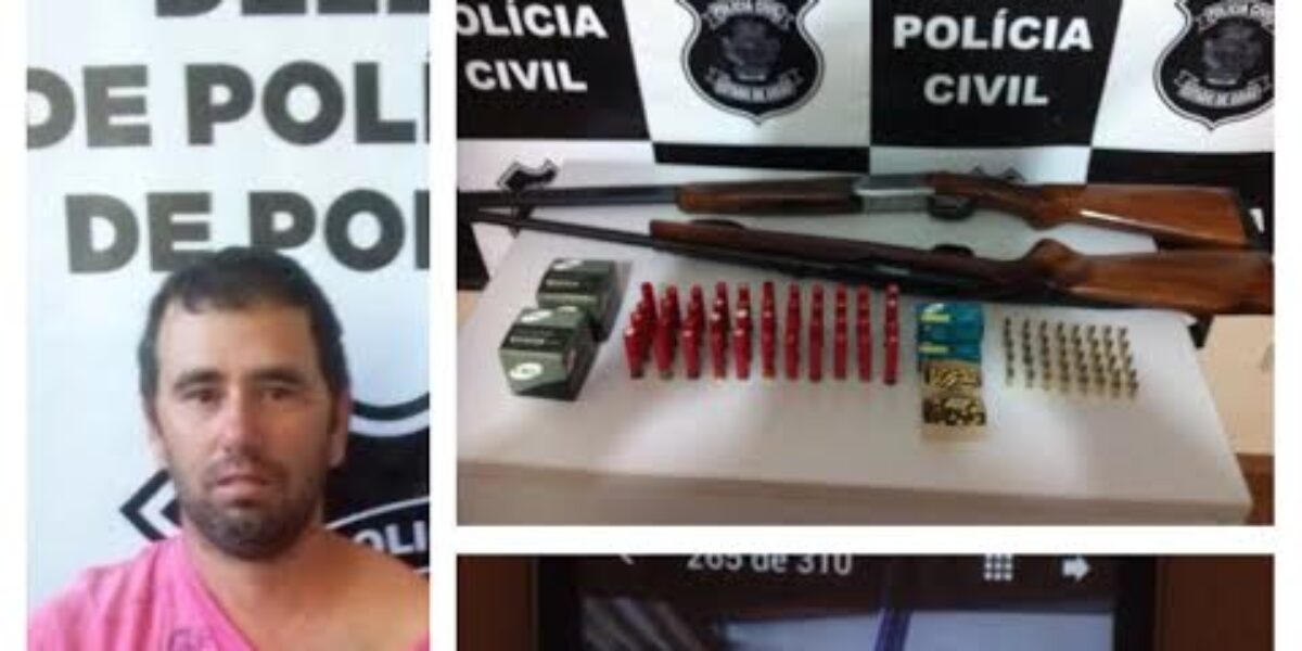 Polícia Civil apreende arma na zona rural de Mairipotaba