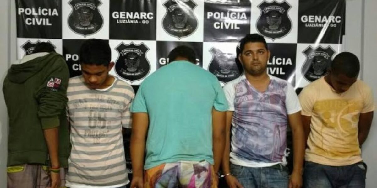 GENARC de Luziânia prende cinco suspeitos de roubo e receptação