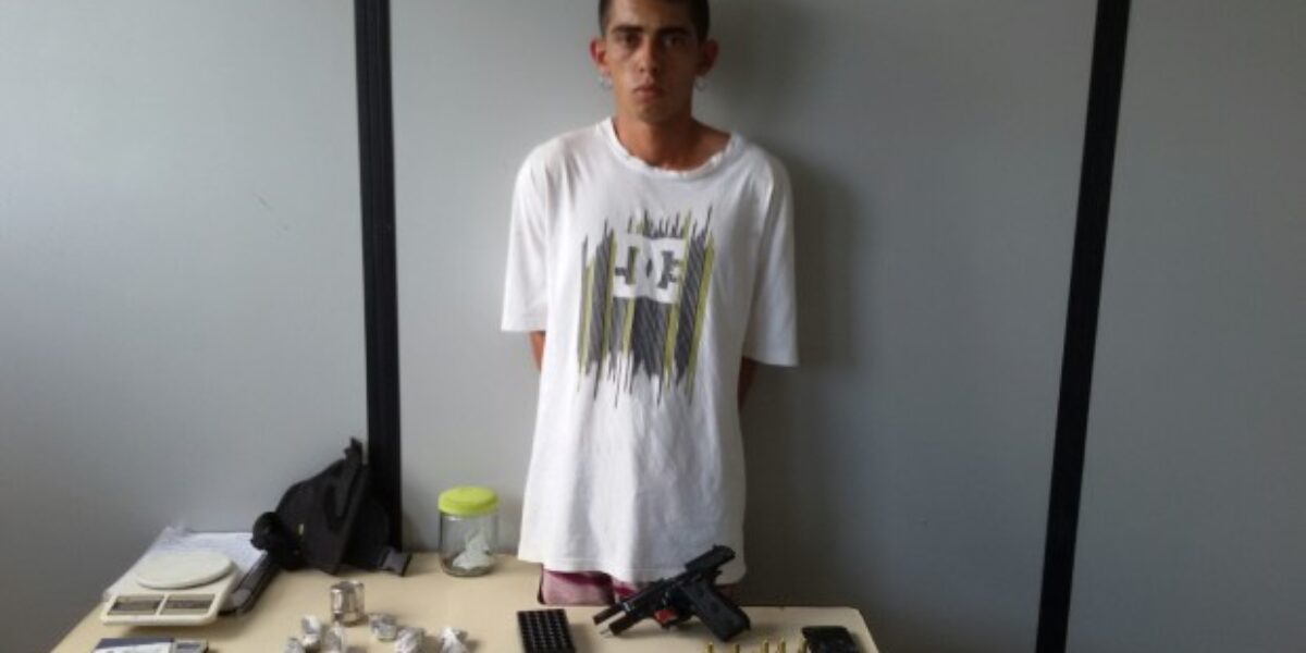 Policiais civis de Luziânia prendem traficante e recuperam pistola furtada