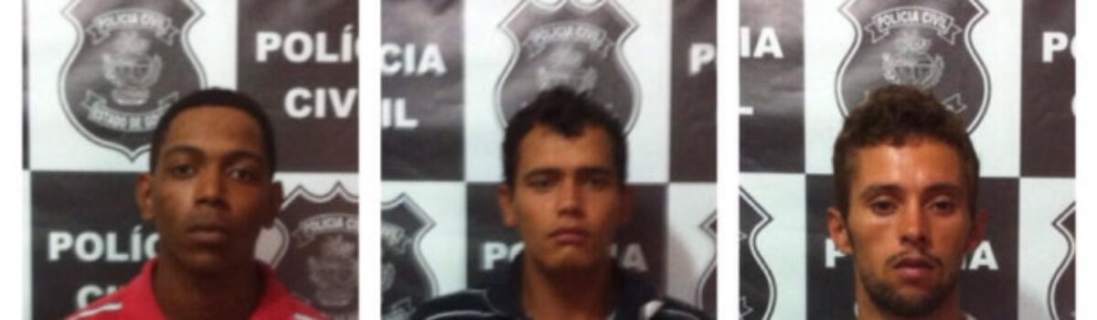 Pauladas e facadas: Trio suspeito de homicídio é preso em Pontalina