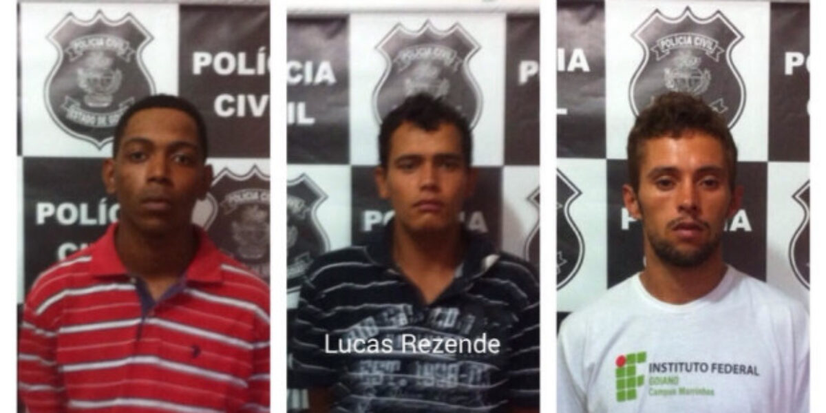 Pauladas e facadas: Trio suspeito de homicídio é preso em Pontalina