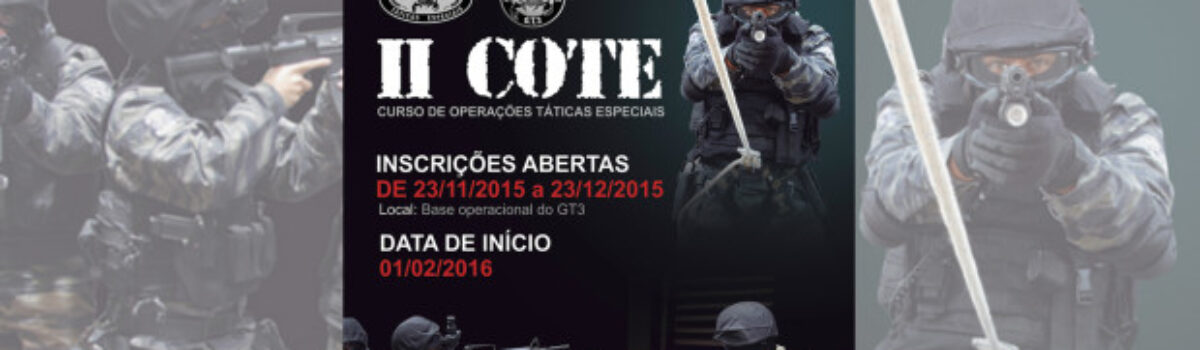 GT3 divulga horário e locais de prova do COTE/2015