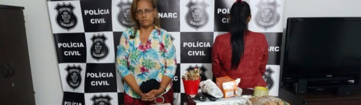 Genarc flagra mulheres com 15 kg de drogas em Aparecida