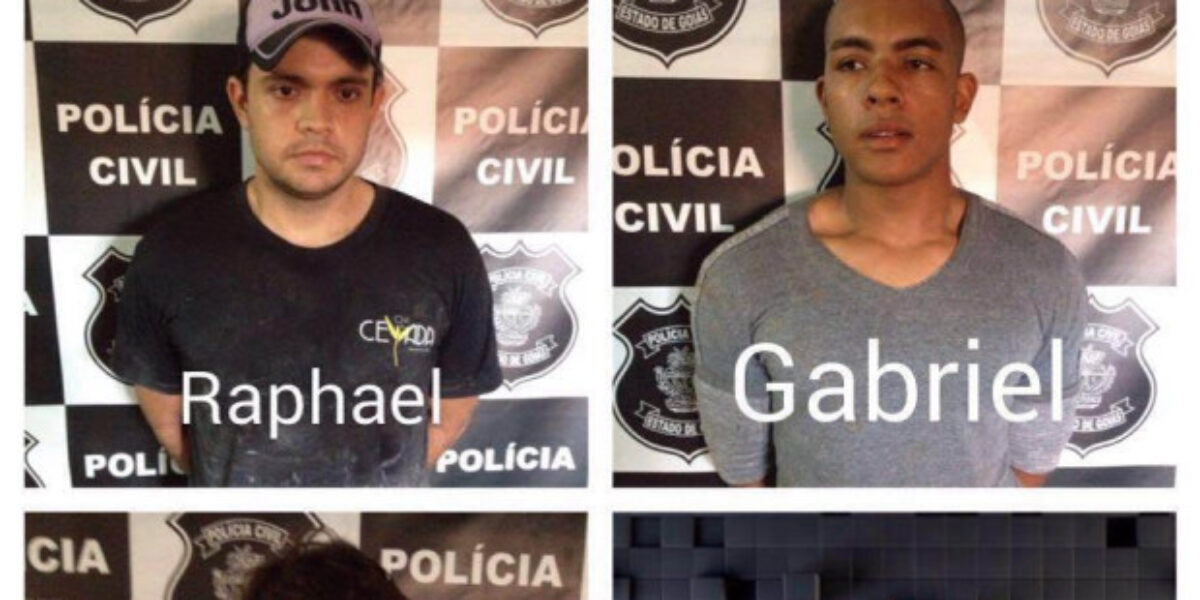 Três são presos em Pontalina por furto de cofre