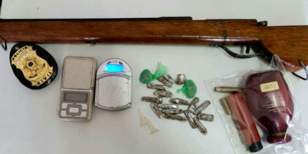 Homem é preso em Valparaíso por posse de arma e tráfico de drogas