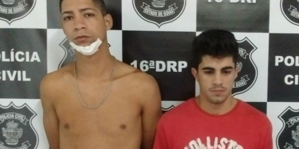 Polícia Civil de Ceres prende dupla suspeita de assaltos e outros crimes