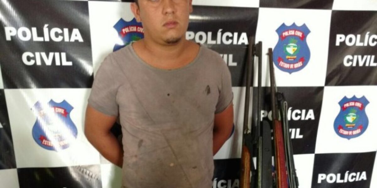 Homem é preso por posse ilegal de arma de fogo em Aruanã