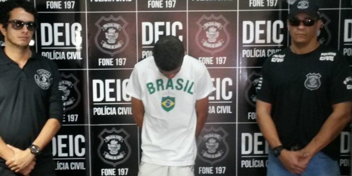 Deic apresenta suspeito de latrocínio ocorrido em Goiânia