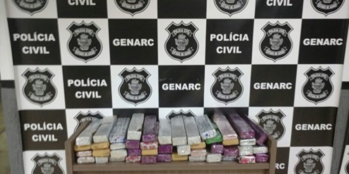 Polícia Civil de Goianésia apreende mais de 100 quilos de maconha