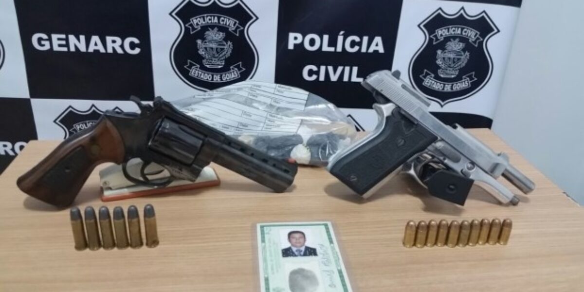 Genarc de Aparecida prende homem por posse de arma e drogas