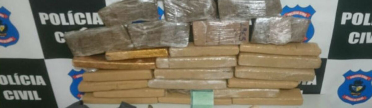 Polícia Civil de Aragarças flagra traficante com 23 kg de maconha