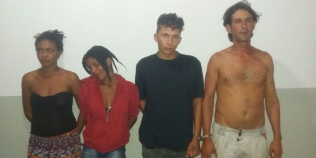 Quatro são presos em Britânia por roubo e receptação