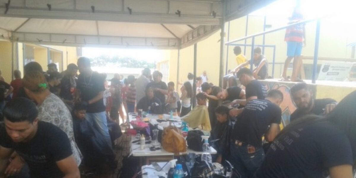 Ação social da Polícia Civil atende centenas de pessoas em Rio Verde
