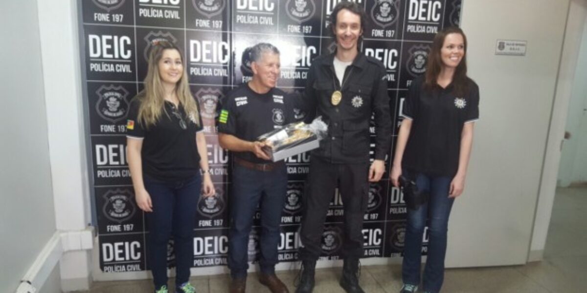 Policiais gaúchos agradecem equipes da Deic por apoio em diligências